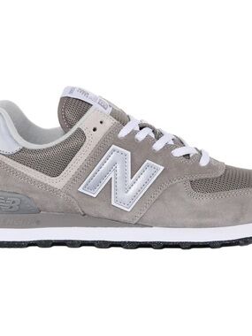 New Balance women's Grey Suede & Mesh Sneaker with White Accents
